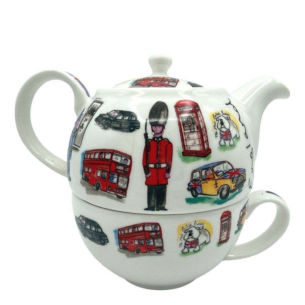 James Sadler Great Britain England Tour Tea for One Set London Fine Bone China